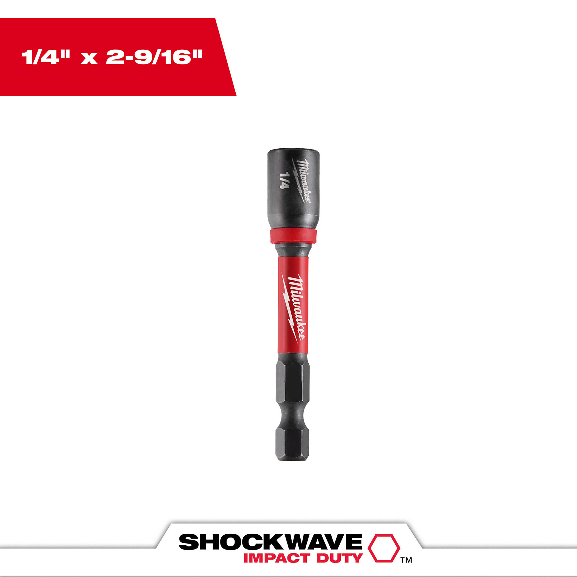 Milwaukee Shockwave Impact Duty Magnetic Nut Driver, 1/4in., Model# 49-66-4532
